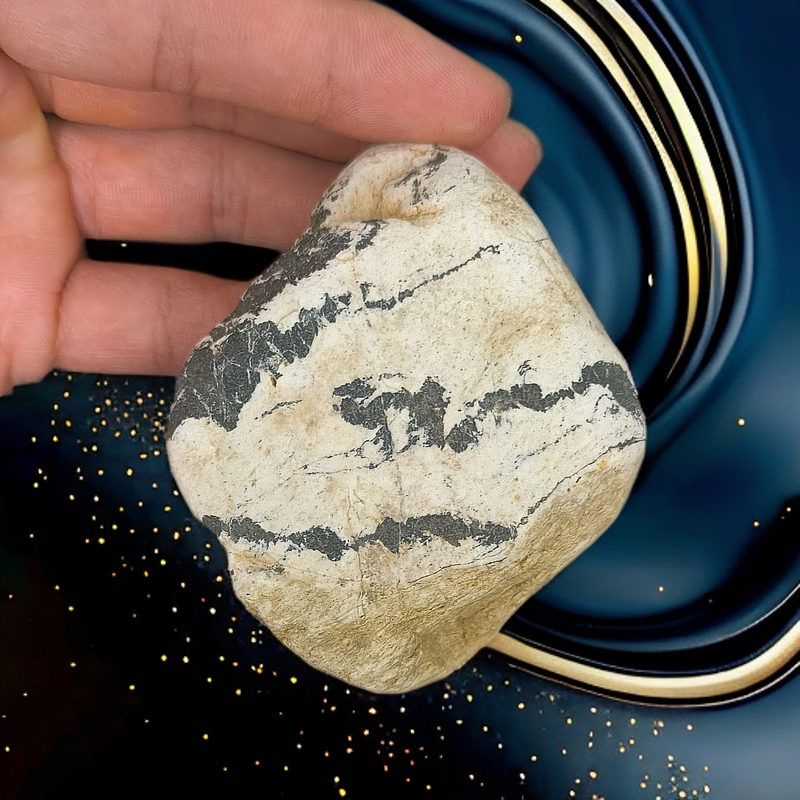 泰山平安石手把件《斑点狗》