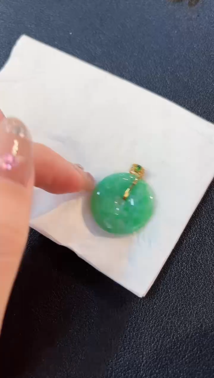 【闪购商品】翡翠颈饰18K金镶嵌缅料A货/支持复检/一件