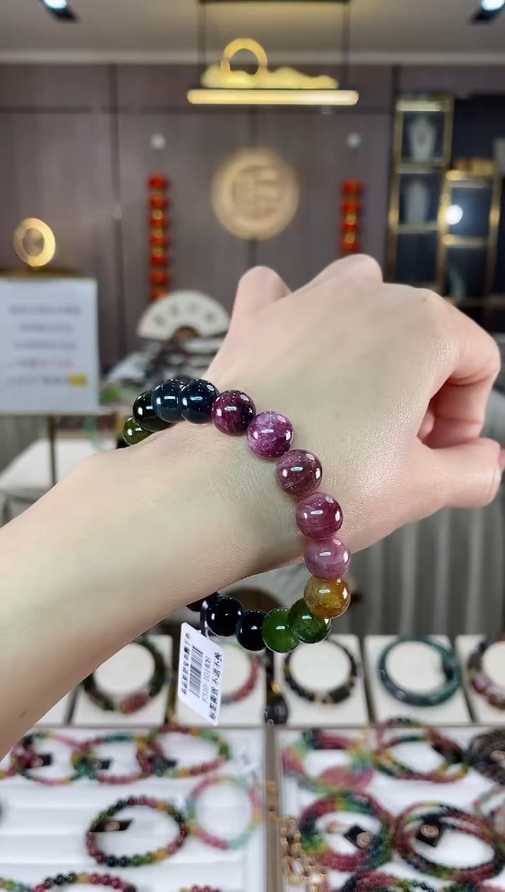 【闪购商品】碧玺单圈手串10mm+未镶嵌（多样性发一条）hon