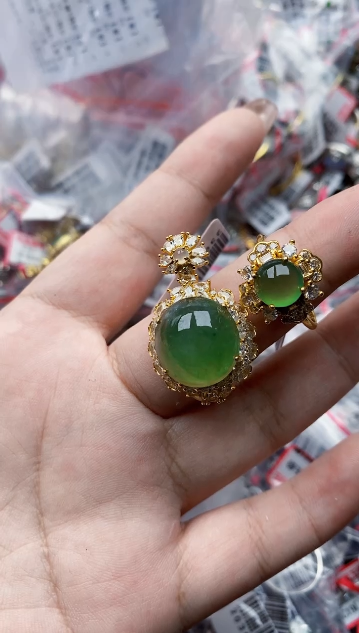 【闪购商品】翡翠戒指银S925镶嵌11111---2