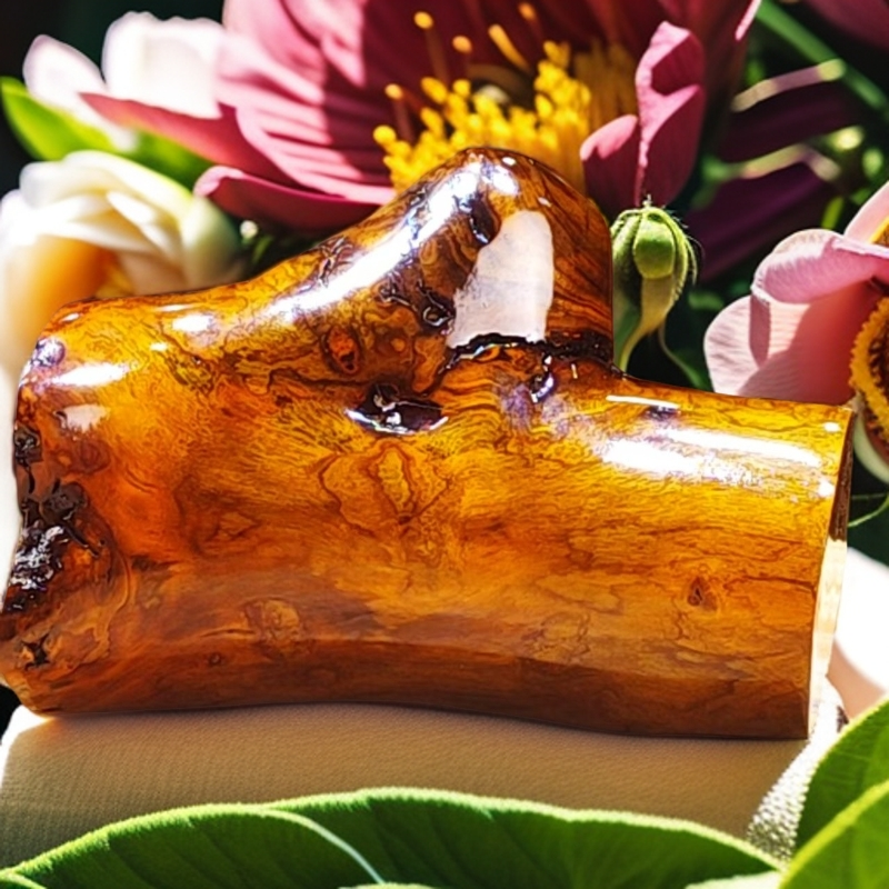 满瘤花摆件整木整雕寓意招财进宝