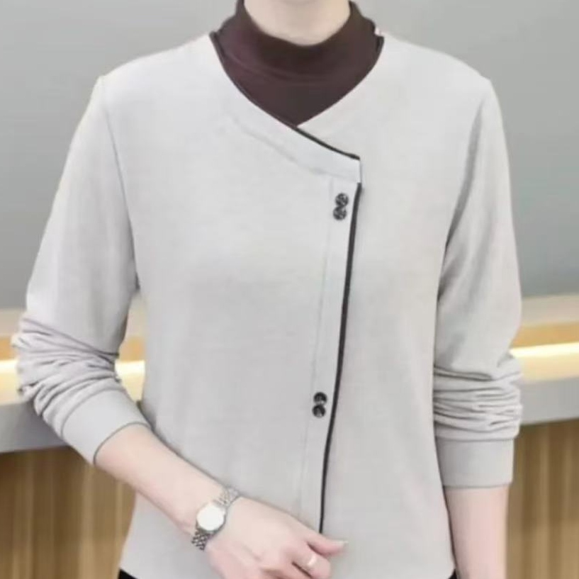 女士德绒假两件8751米色