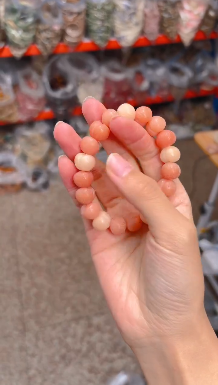 吊坠菩提根/象牙果粉色屁桃单圈