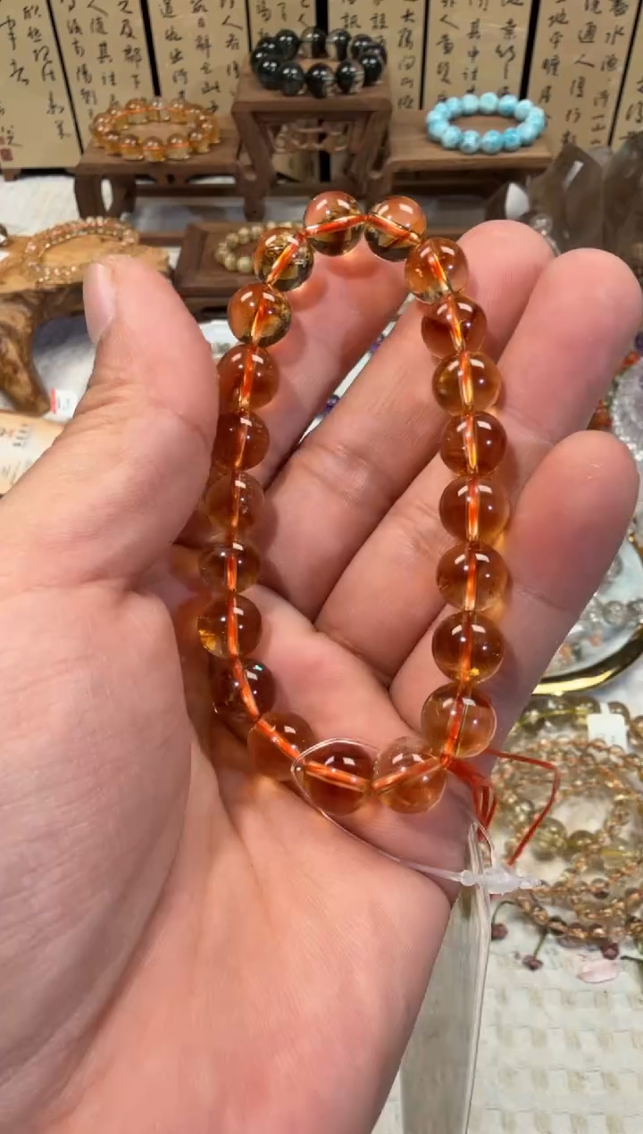 未镶嵌手串水晶SJ-602黄塔晶