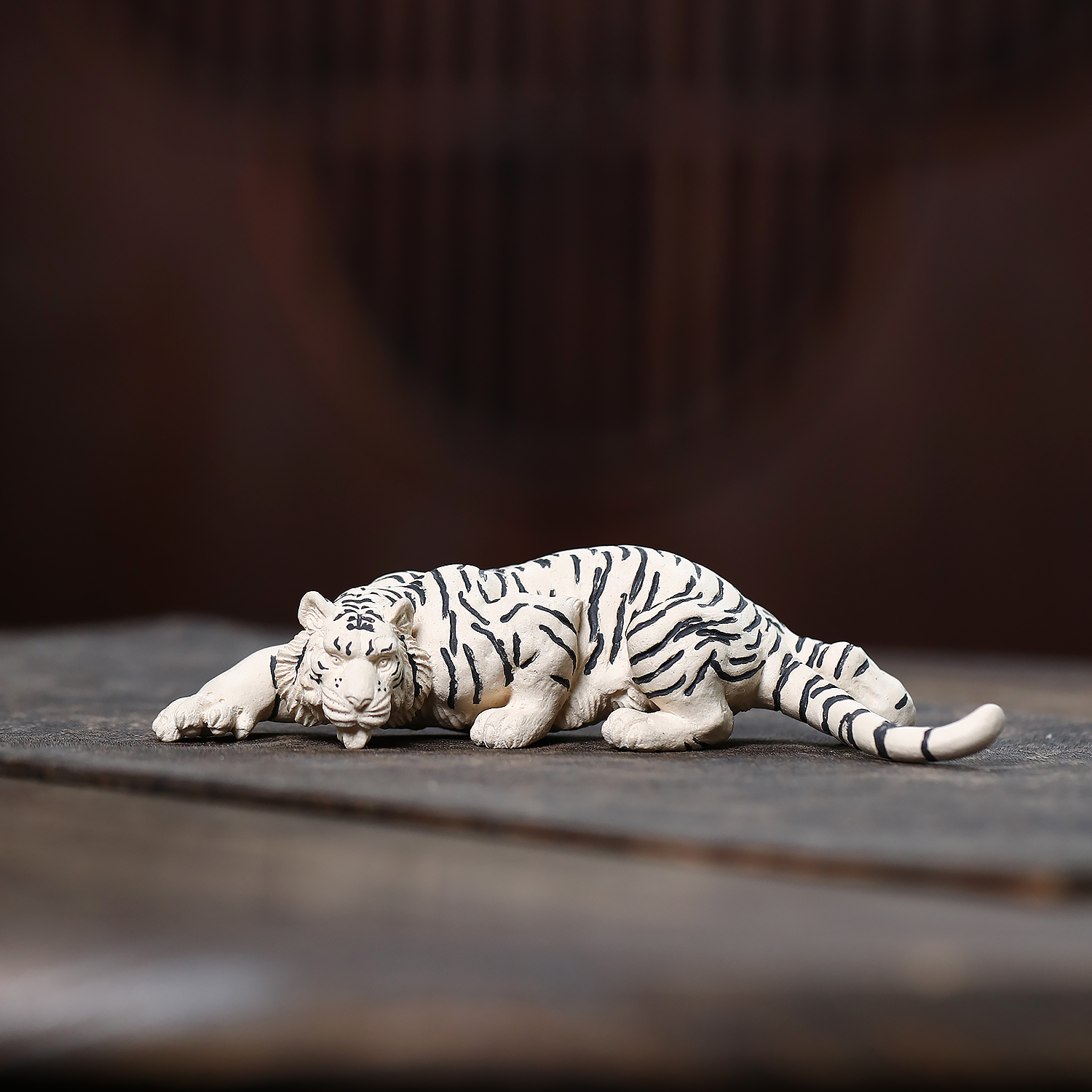 宜兴紫砂茶宠摆件禅意卧虎藏龙手工礼品