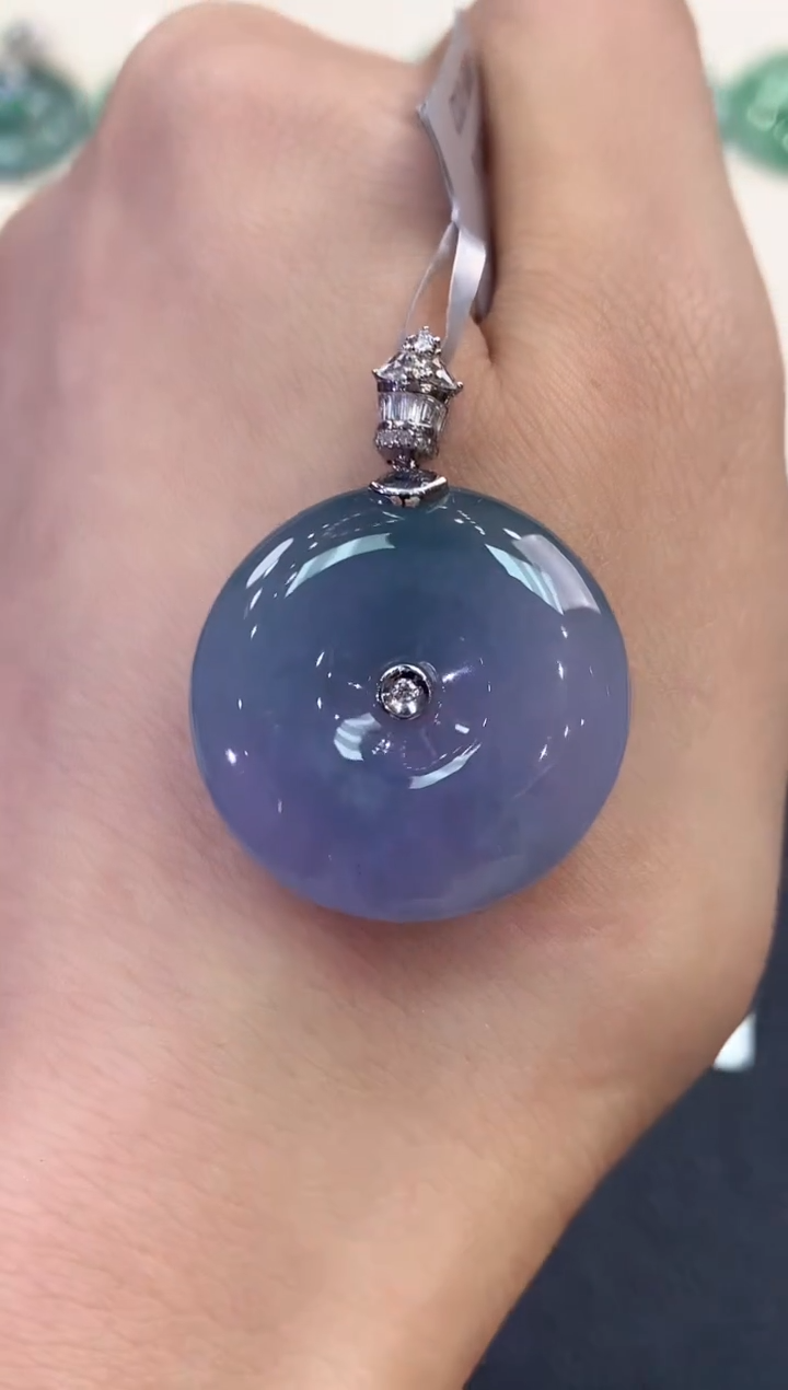 【闪购商品】翡翠吊坠(不含链)18K金镶嵌 B78有色差