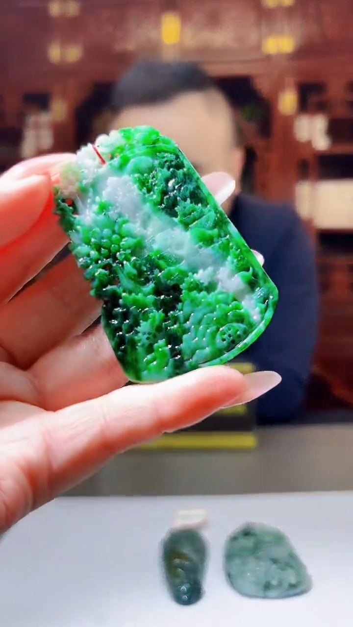 【闪购商品】定制翡翠未镶嵌0306/Y/山水