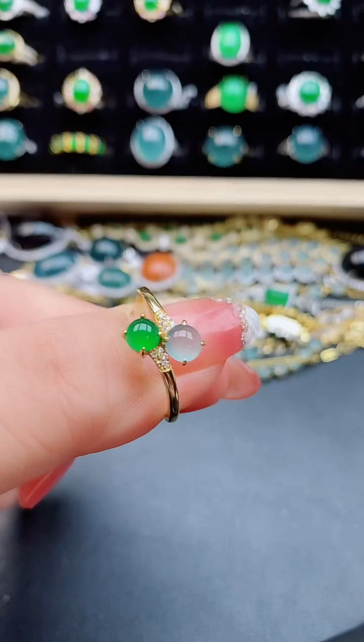 【闪购商品】翡翠戒指银S925镶嵌50805580