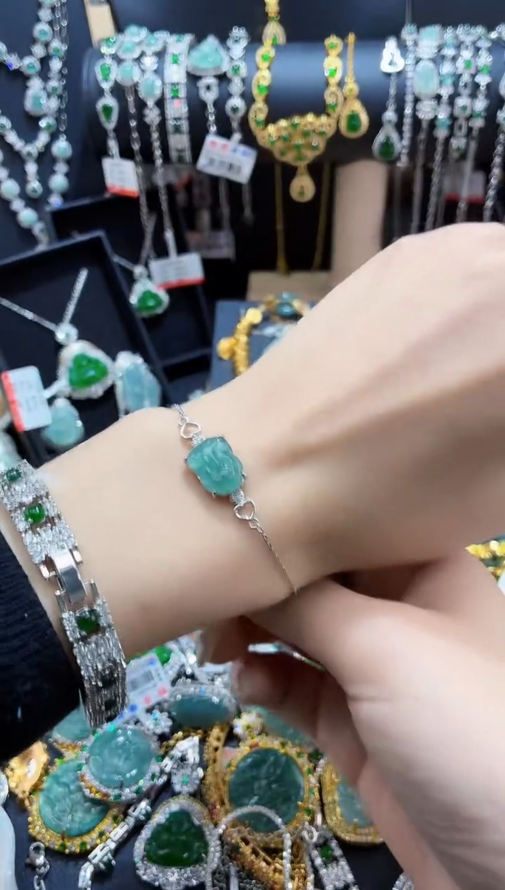 翡翠未镶嵌颈饰天然翡翠a货 多样性发其一