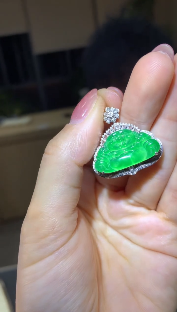 【闪购商品】翡翠颈饰18K金镶嵌|不退不换