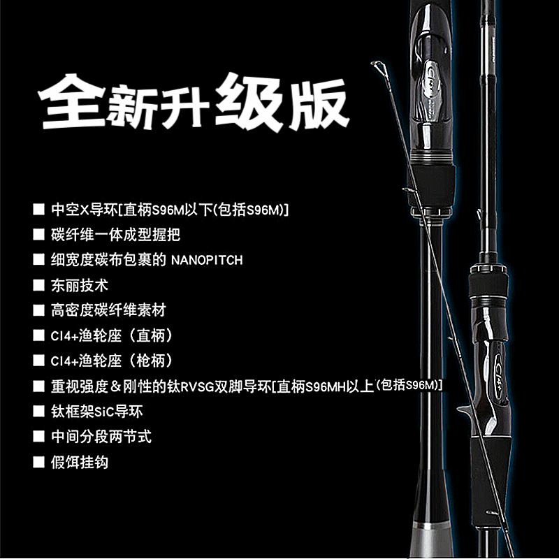 全新升级露娜路亚鱼竿，钓鱼路亚套装全套远投竿路亚便携路亚竿