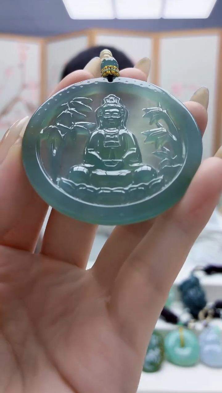 未镶嵌定制翡翠4898jw-毛货挂件8