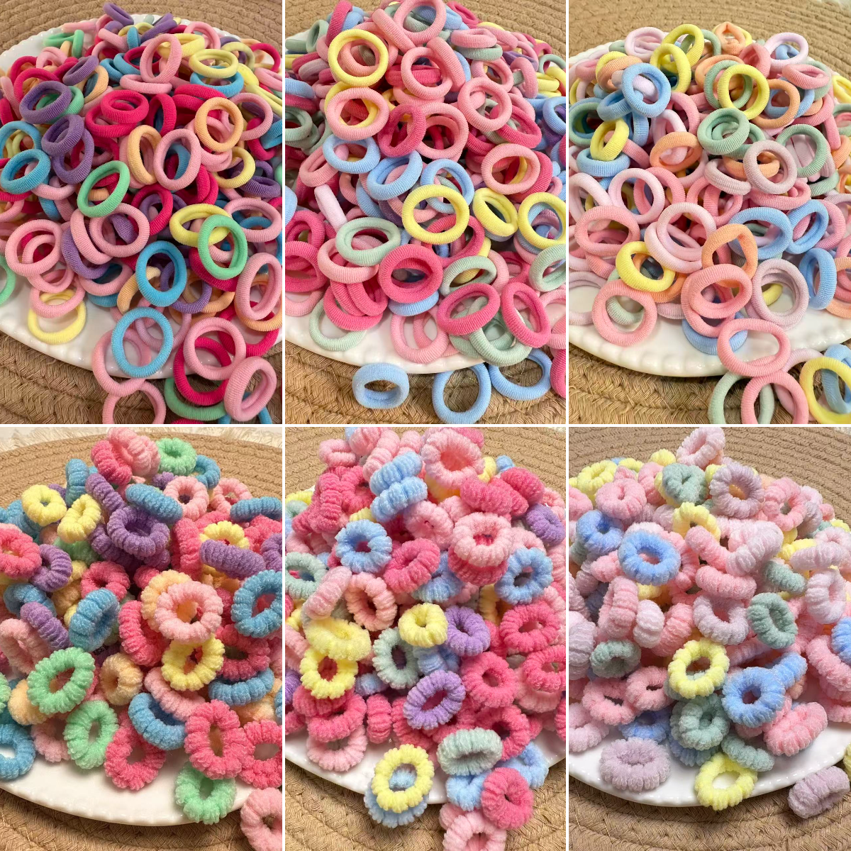 【1号+2号混搭】，需要什么颜色备注，女童宝宝彩色不伤发可爱女孩