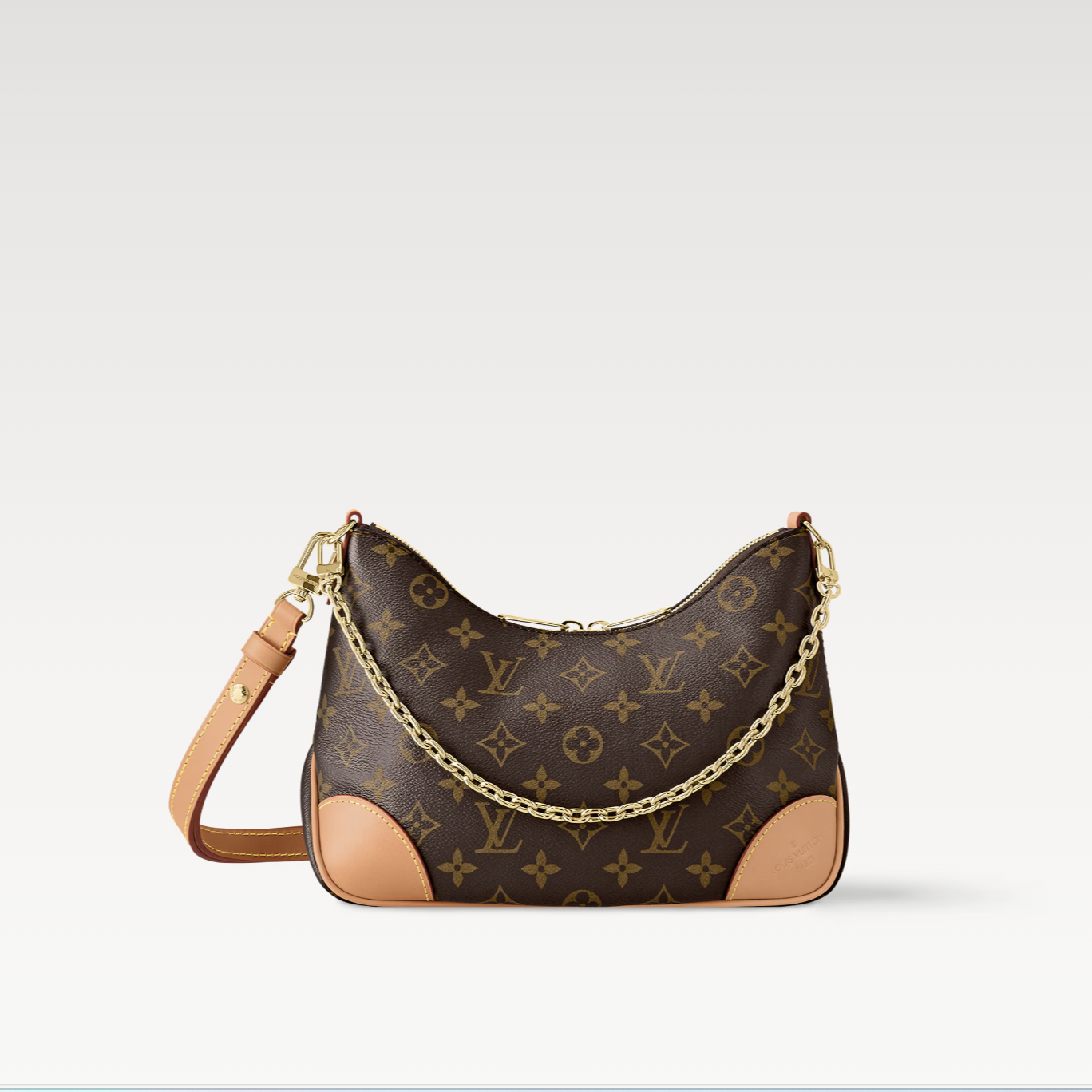 未使用 LouisVuitton/路易威登 芯片款LV老花牛角包 专柜20000 