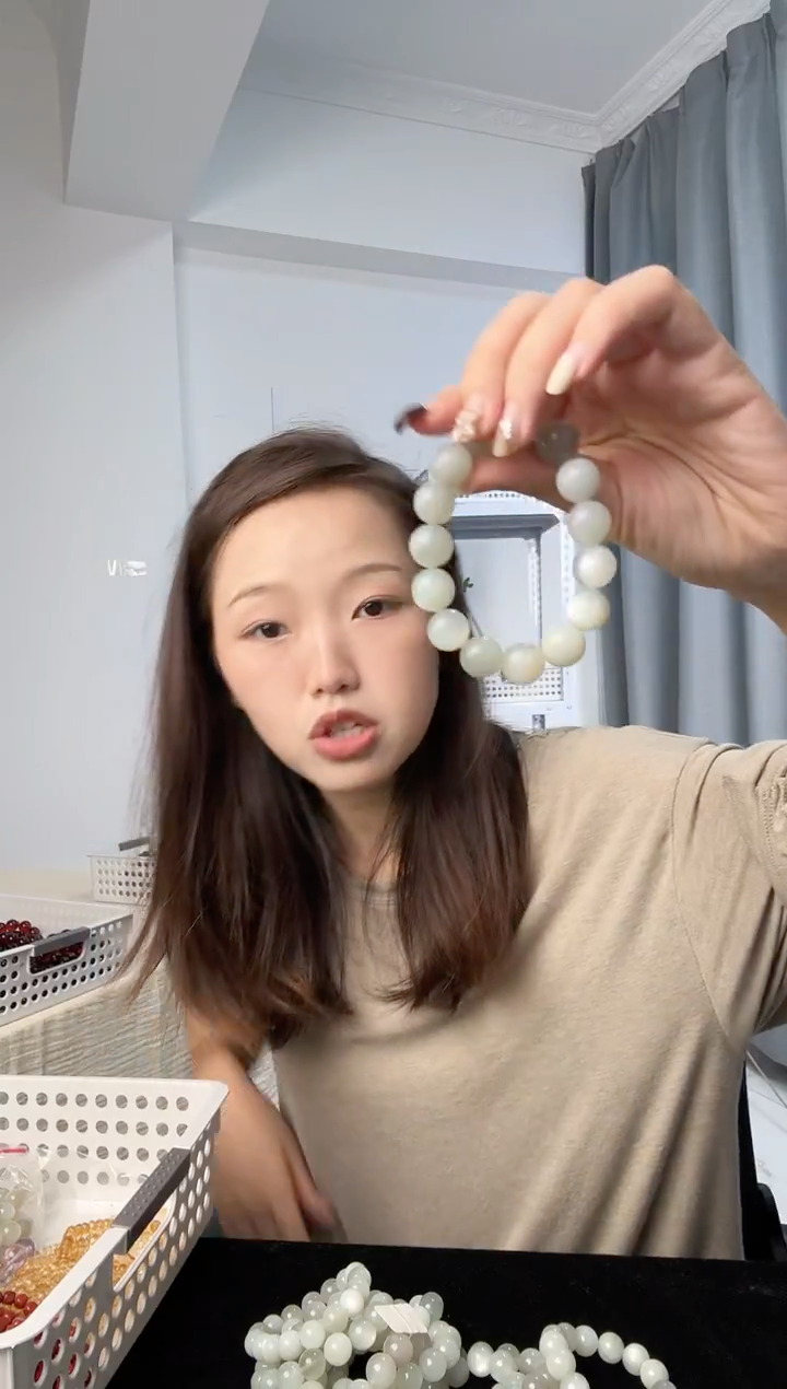 未镶嵌手串水晶银月光手串