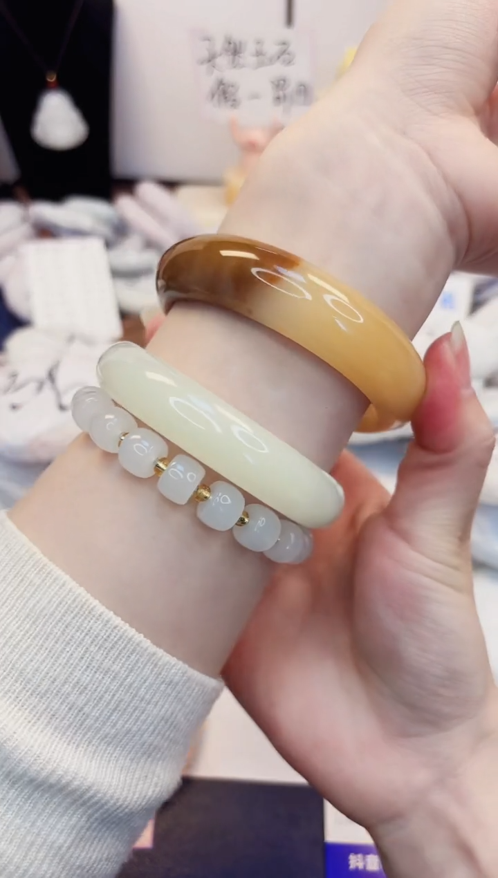 【闪购商品】石英质玉手镯未镶嵌315-财气镯-圈口60