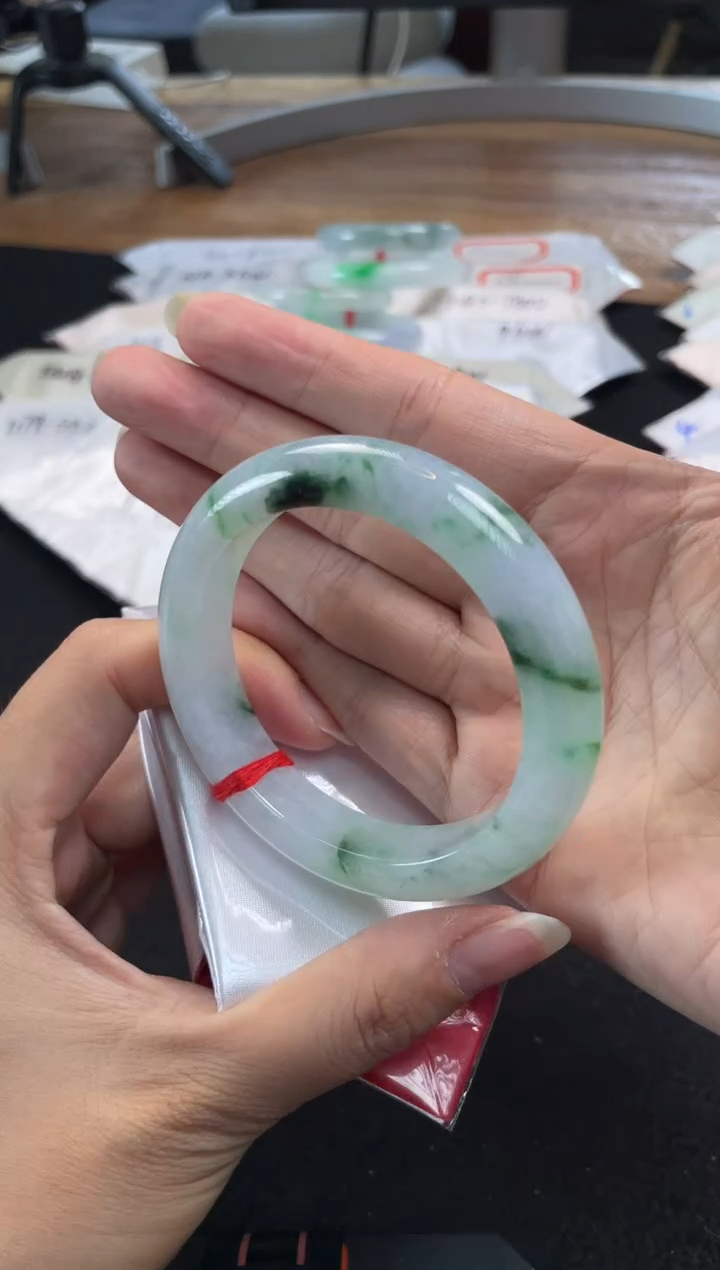 未镶嵌手镯翡翠14号-53.4正圈/MY/3