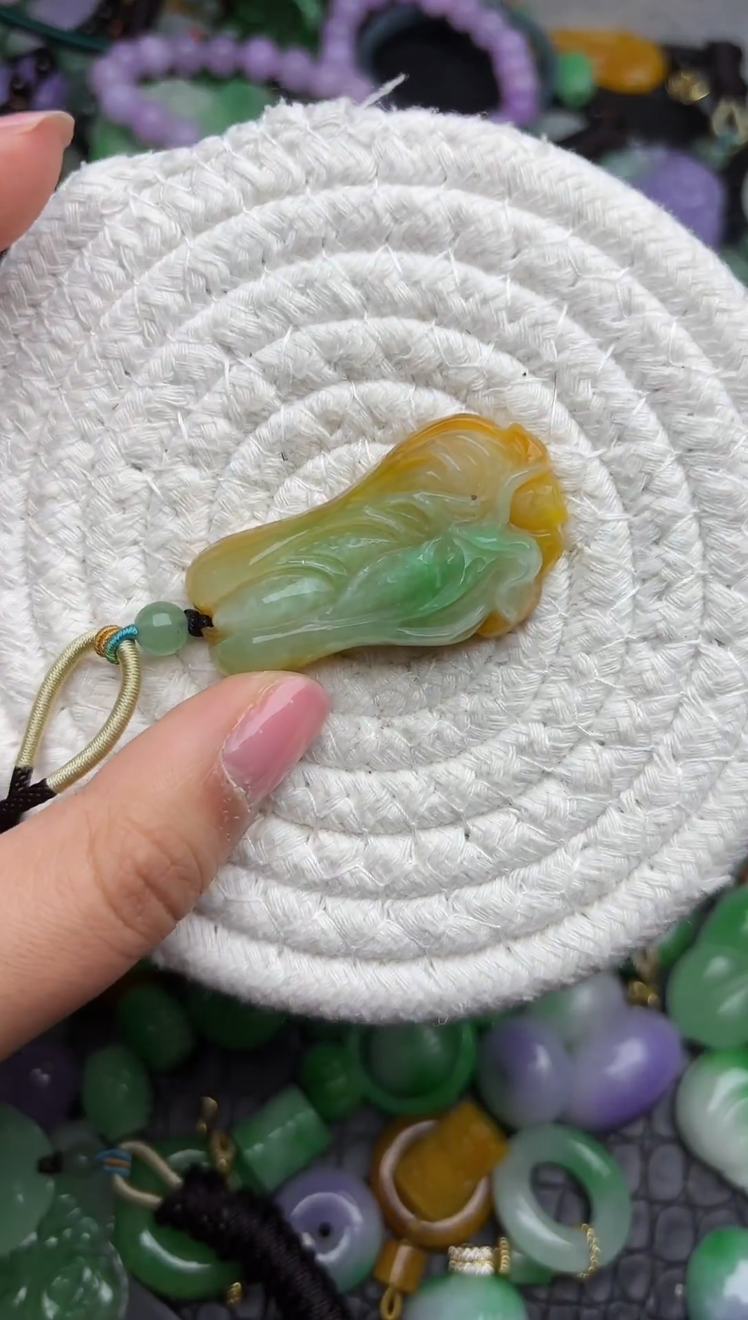 颈饰未镶嵌翡翠缅甸翡翠吊坠