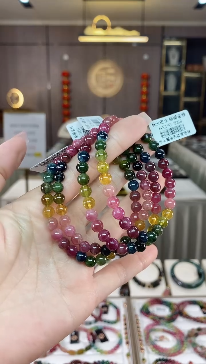 【闪购商品】碧玺单圈手串6mm+未镶嵌（多样性发一条）hon