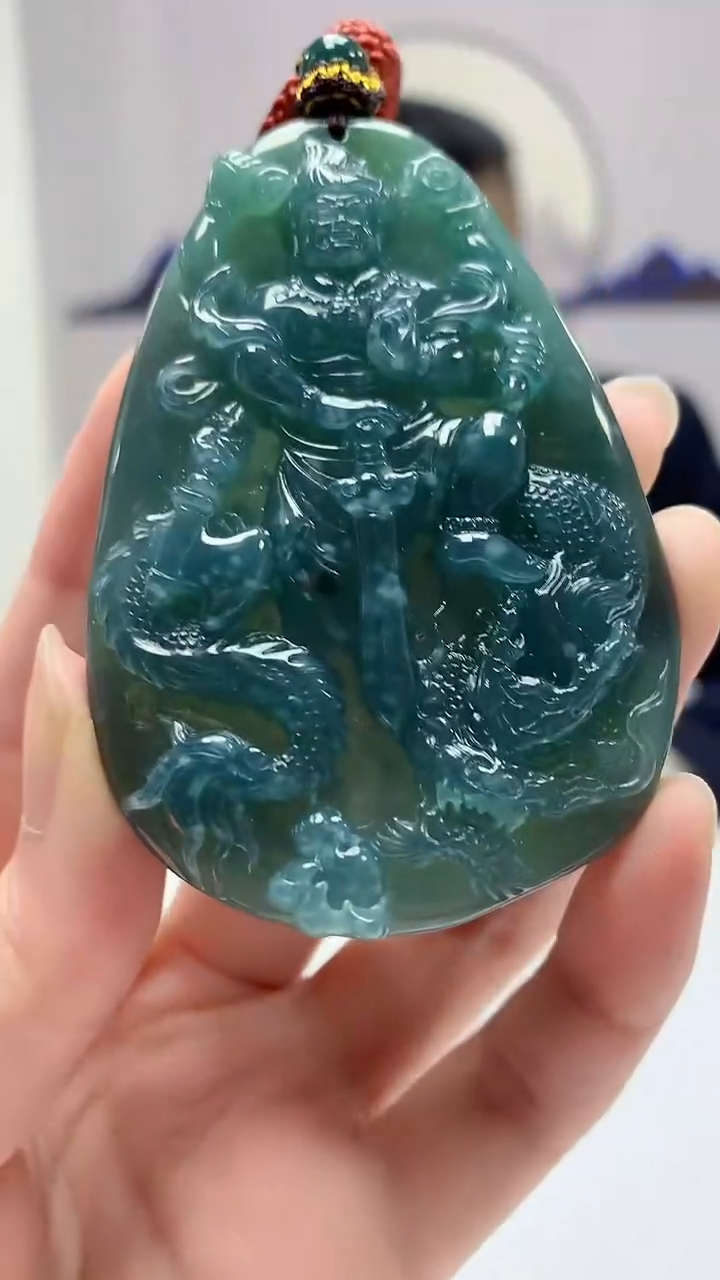 【闪购商品】定制翡翠未镶嵌4969zm-毛货挂件不动明王81