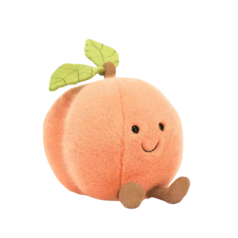 英国趣味桃子水蜜桃樱桃柔软毛绒玩具安抚玩偶可爱送礼物