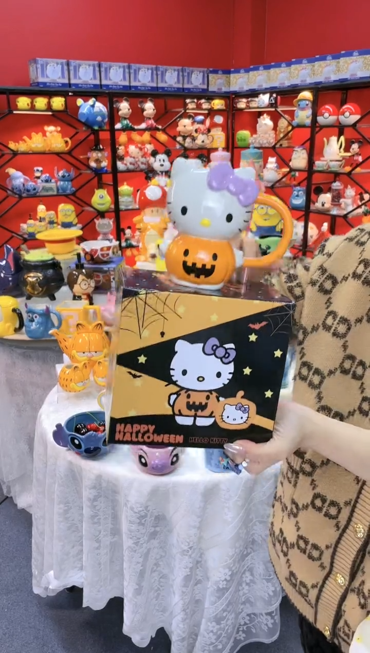 【闪购商品】1@@凯特猫南瓜陶瓷杯