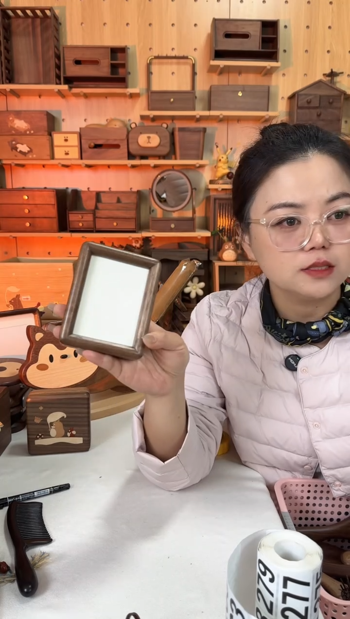 木微瑕4寸黑胡桃相框随机发