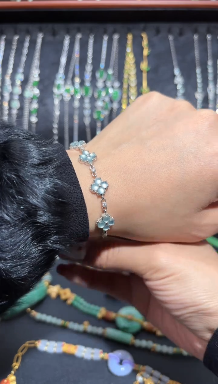 【闪购商品】翡翠颈饰银S925镶嵌蛋面/支持复检/一件