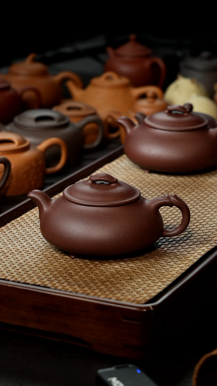 【闪购商品】紫砂茶壶二号井紫泥简瓢180cc