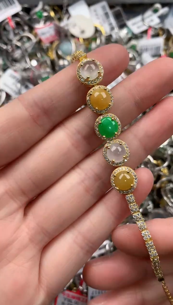 银S925镶嵌戒指翡翠11  4