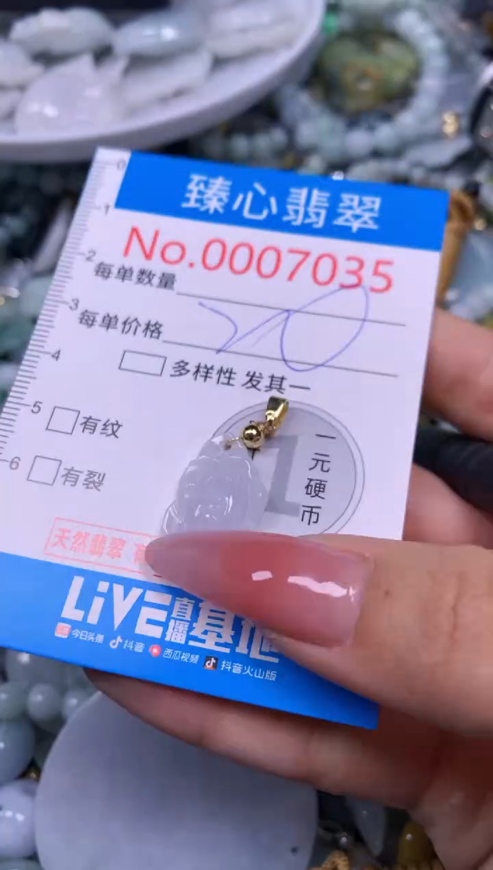 【闪购商品】翡翠颈饰未镶嵌含绳0007035