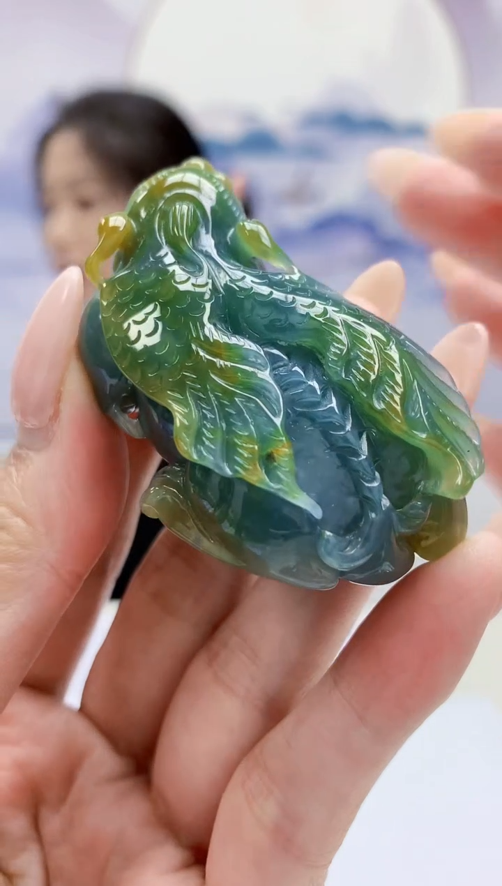 定制翡翠未镶嵌4902MM-毛货挂件104