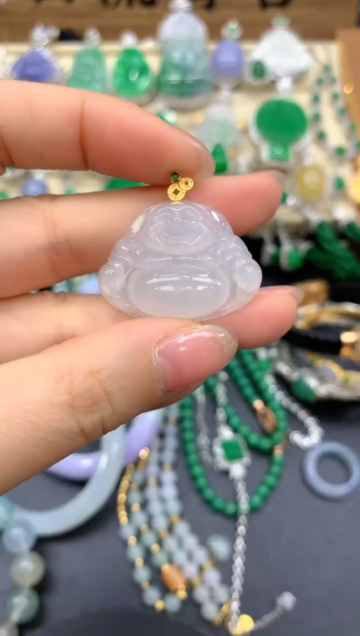 【闪购商品】翡翠颈饰18K金镶嵌185-中国好珍宝