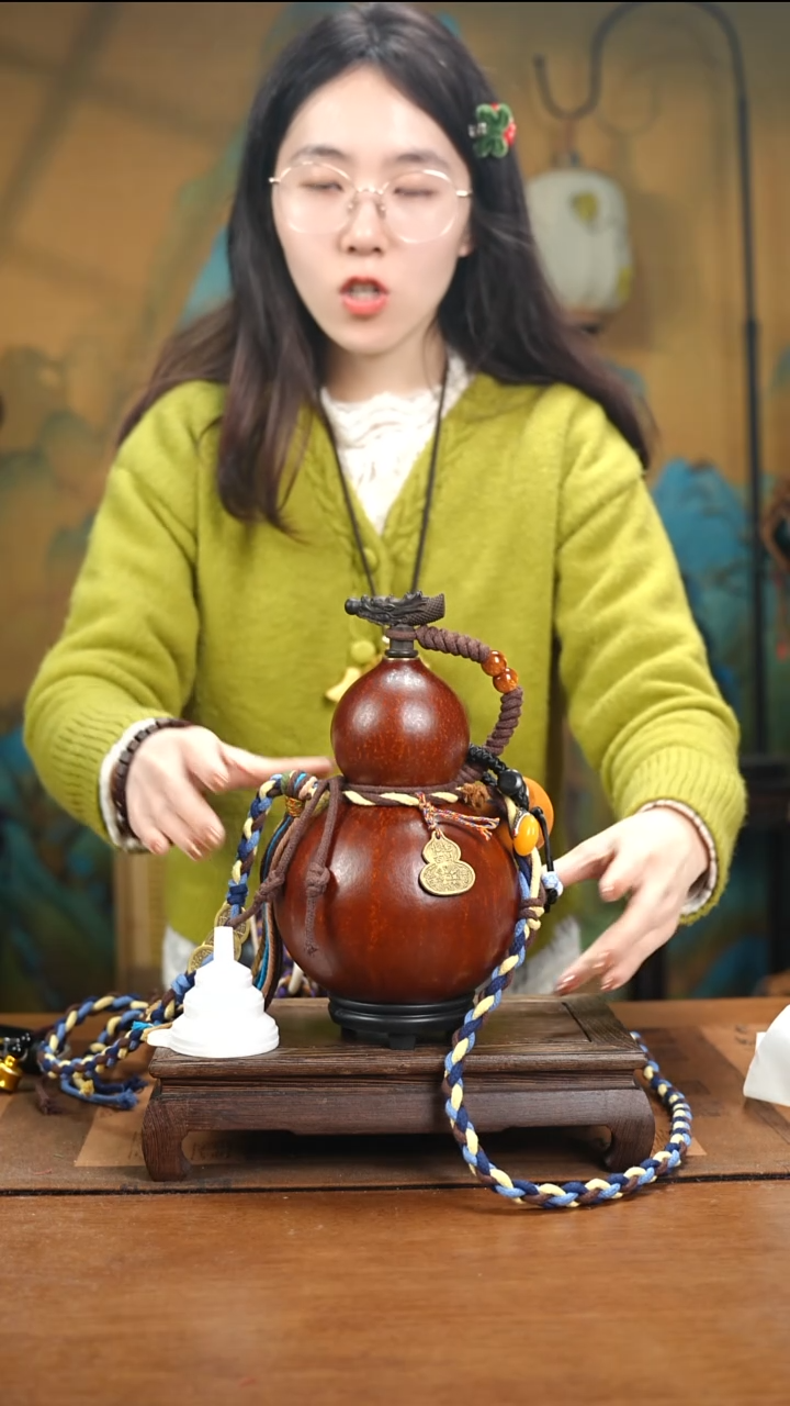 XJ044藏绳款大漆酒葫芦（现货现发）+小手捏