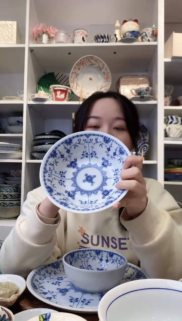 陶瓷【清仓】bloom青花中号钵16cm