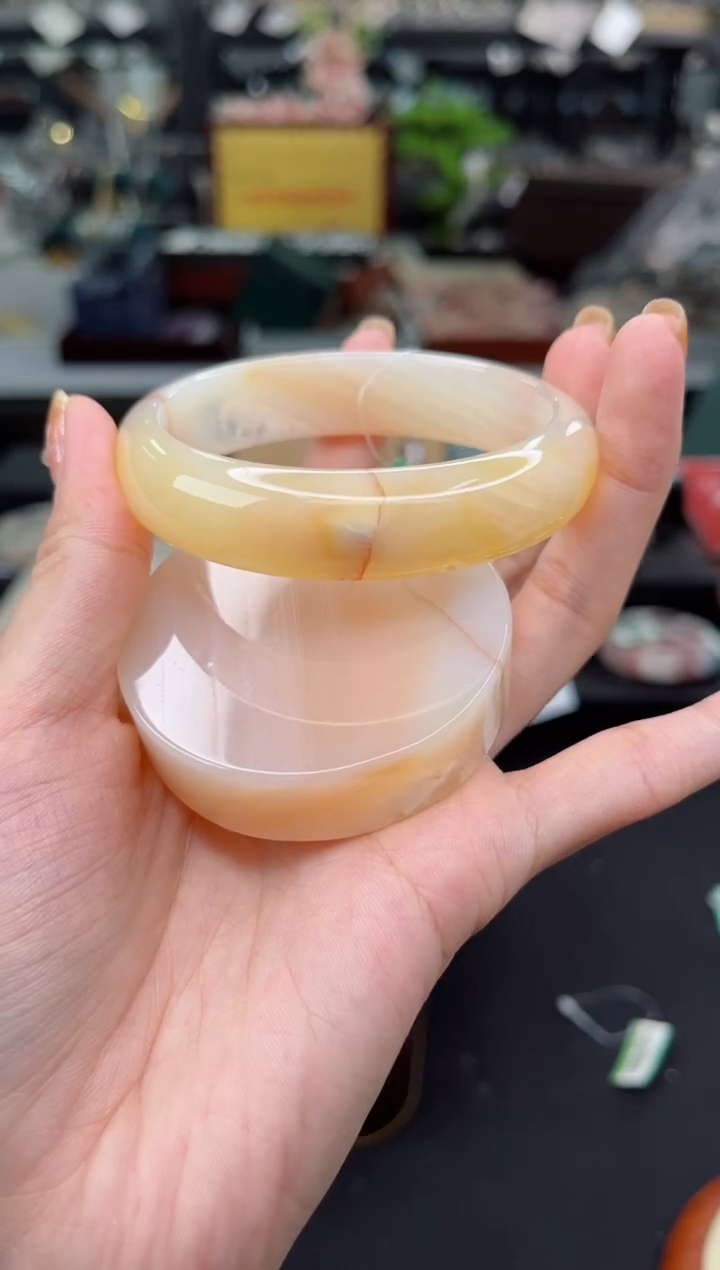 【闪购商品】石英质玉手镯未镶嵌58圈口（赠品镯心）3572383