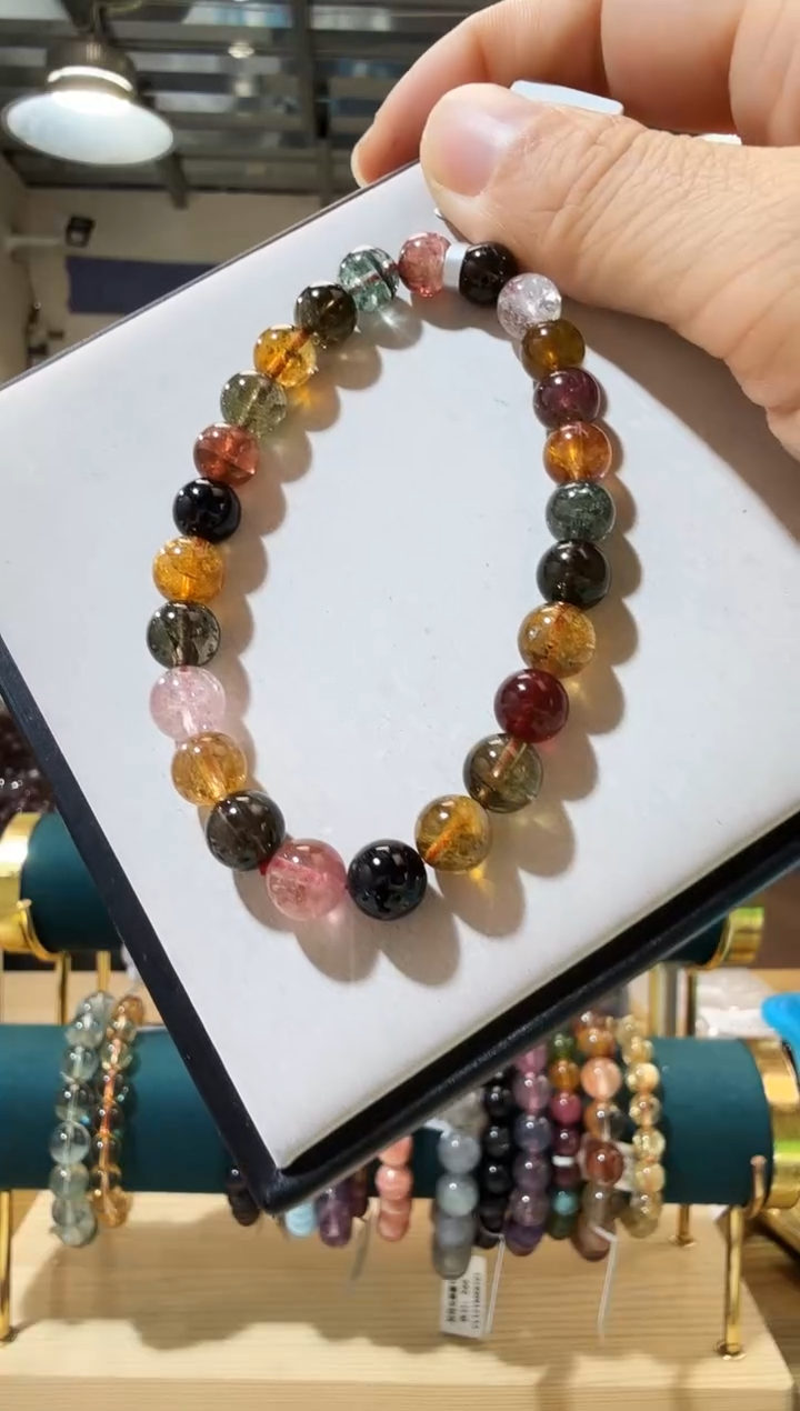 未镶嵌手链碧玺优0816 约7mm