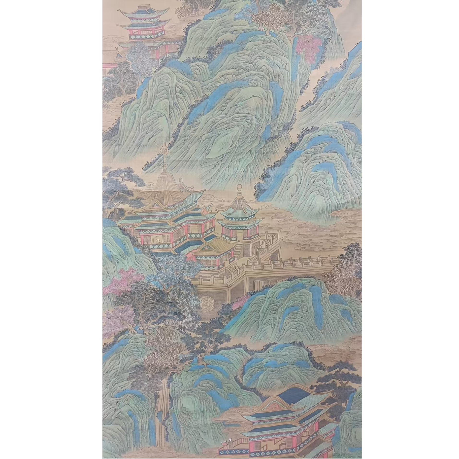 仇  山水立轴240*110带证书