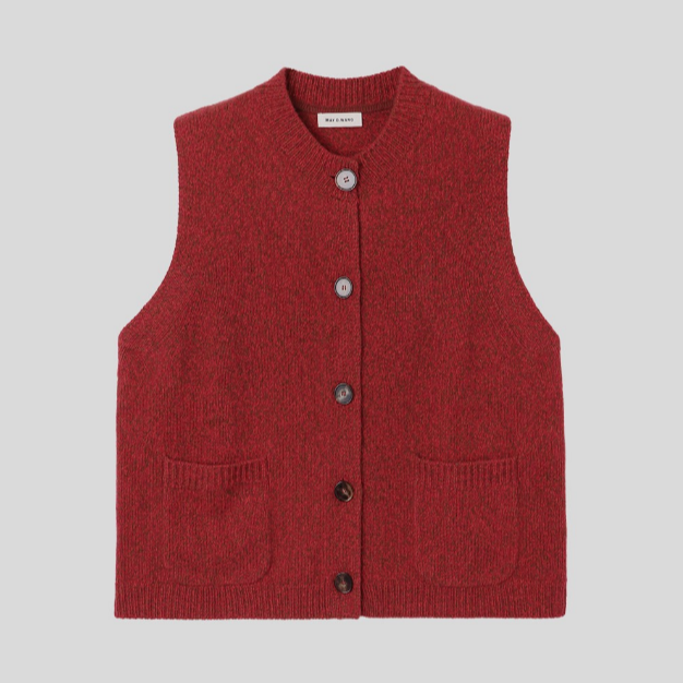 【维姐精选】RL 纯羊绒法式针织背心 F1F1006