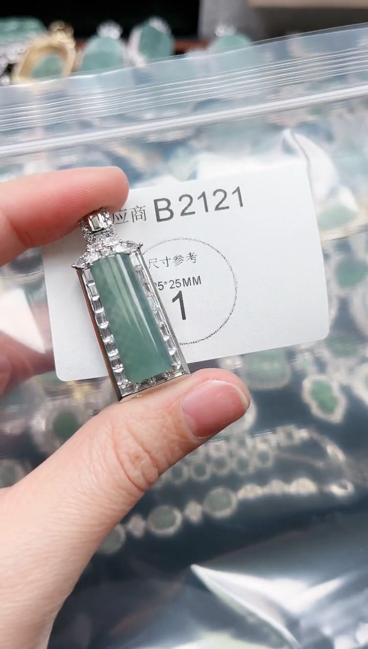 【闪购商品】翡翠颈饰未镶嵌赠皮绳2121