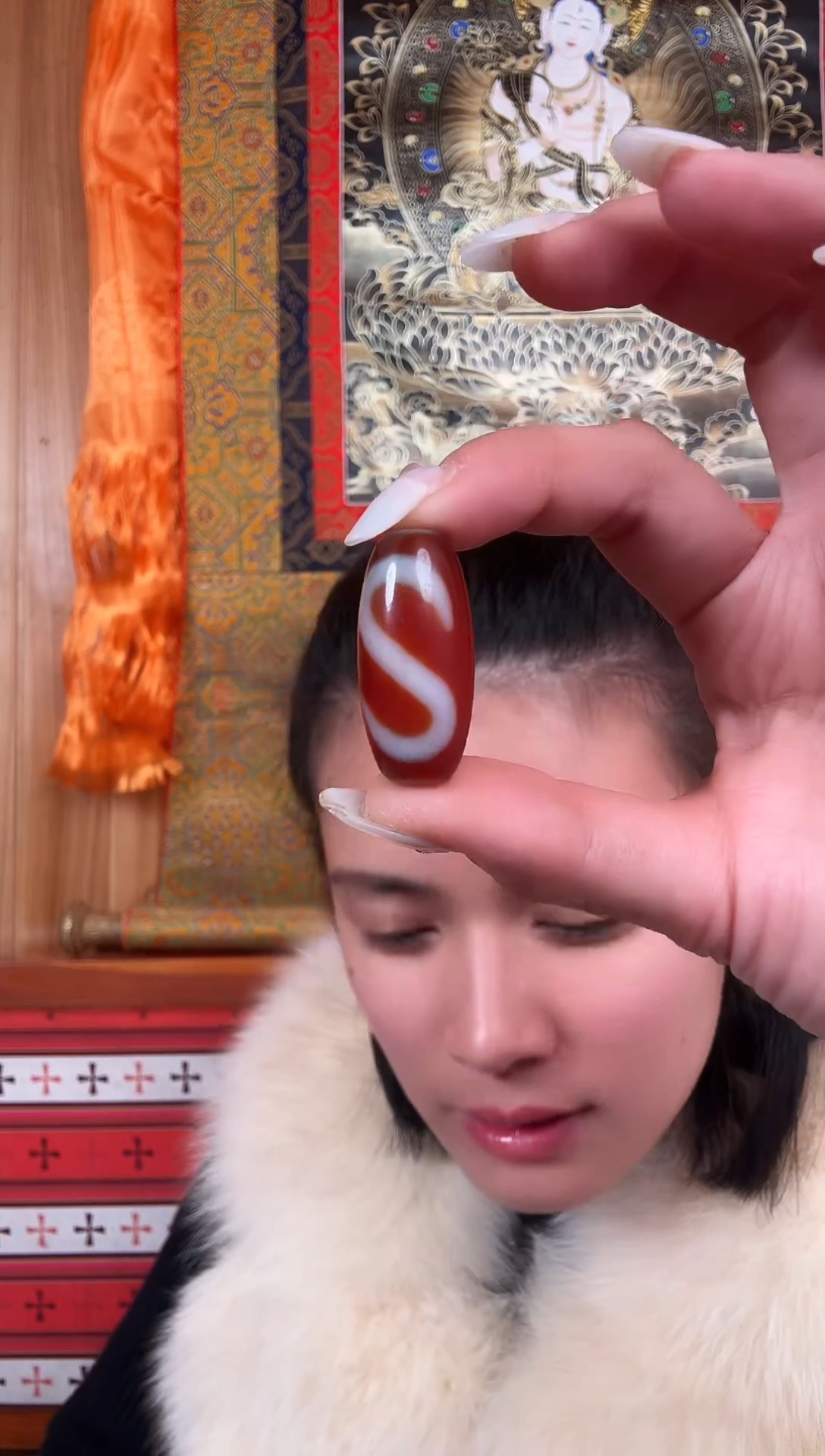 铁合金花岗石藏式风格珠串