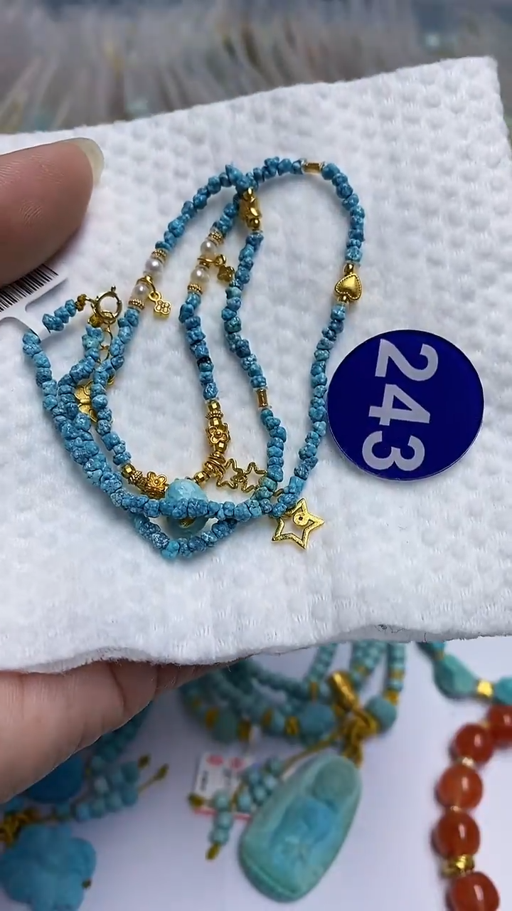 【闪购商品】绿松石项链银S925镶嵌243
