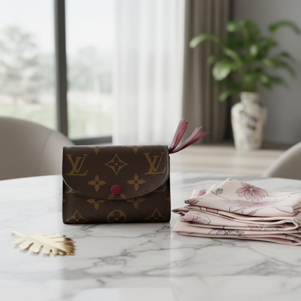 95新 LouisVuitton/路易威登  老花红豆短款钱包 1827 1791 