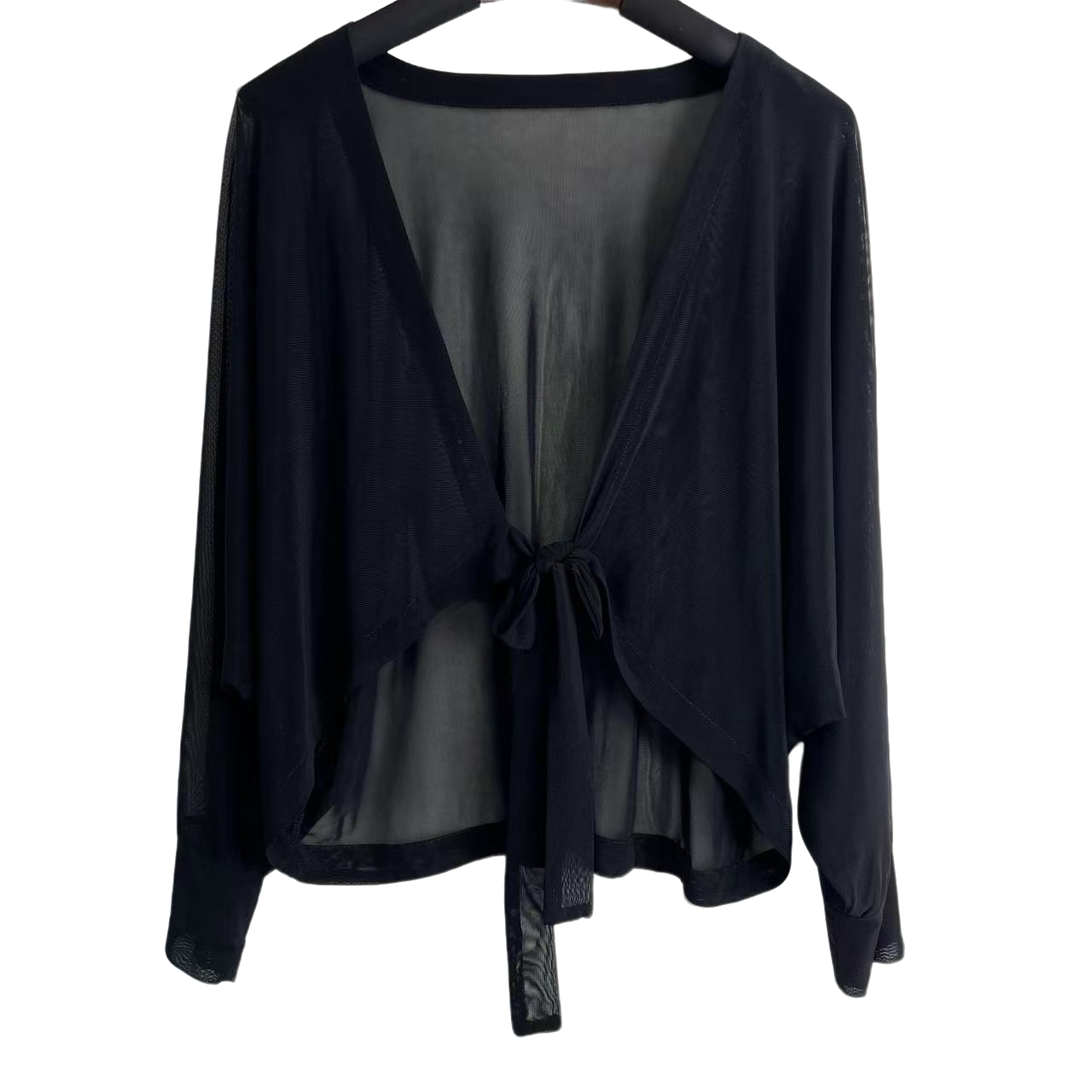 恬小霓（玲玲姐精选）1790/黑色/网眼/薄款/短款/小外披/纯色