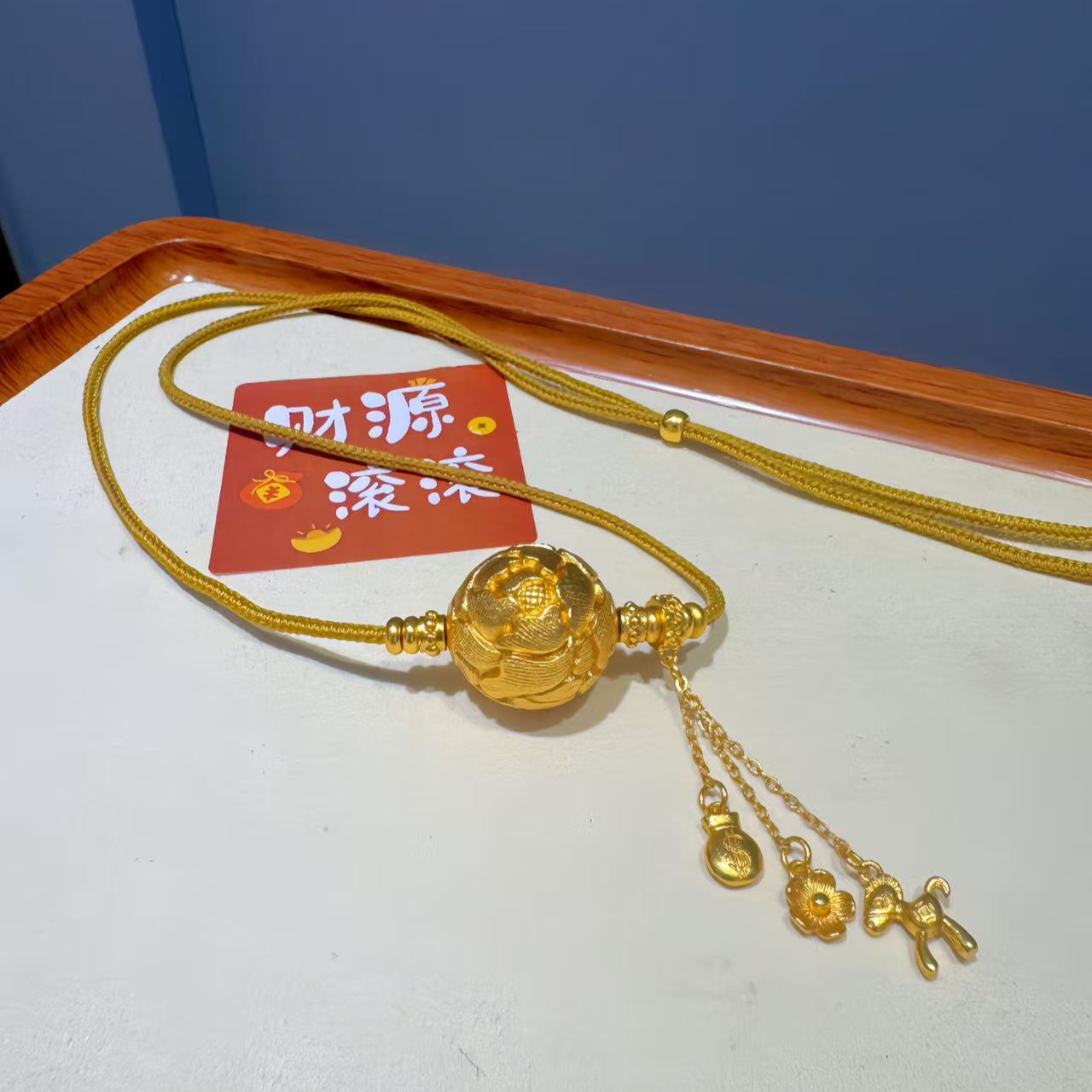 合金棉绳项链 【牡丹球】爱狼说牡丹球项链一条