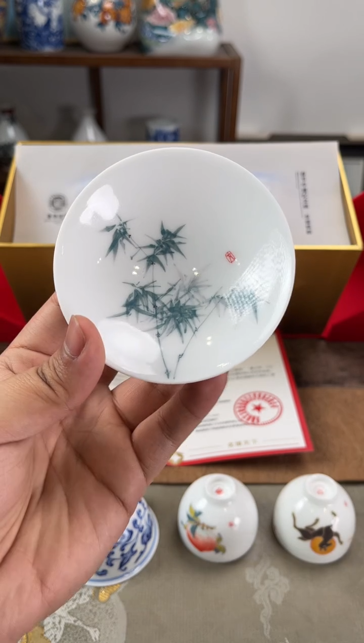 【闪购商品】景德镇文祥窑釉下彩陶瓷单杯