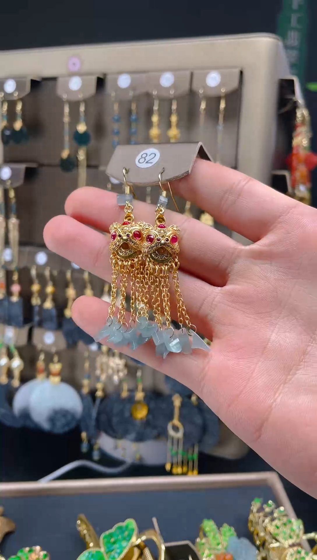 【闪购商品】翡翠耳饰合金090翡翠饰品