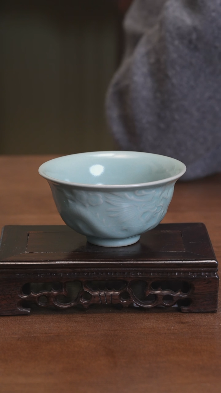 【闪购商品】Y宝丰宋官窑原产地汝瓷龙纹碗