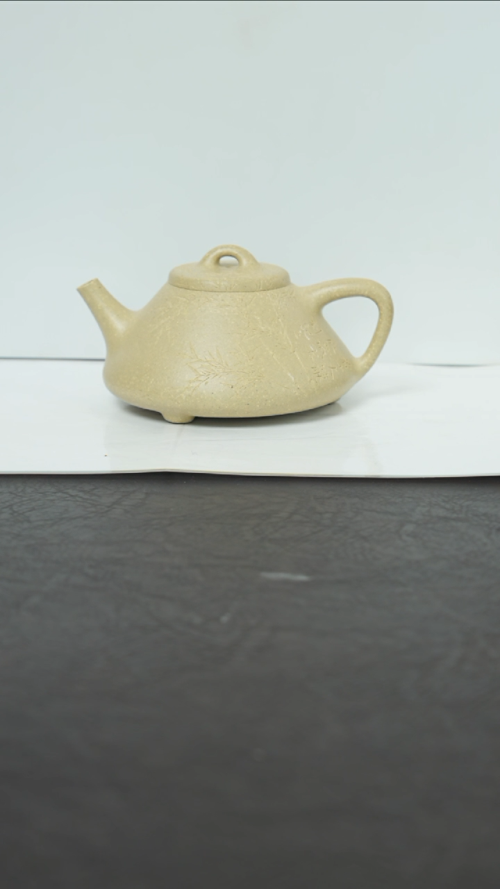 【闪购商品】紫砂茶壶吴敏本绿子冶祁刻竹子
