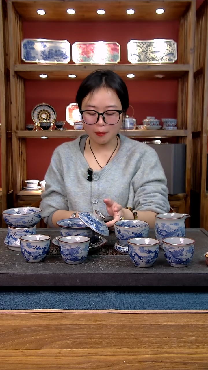 简装家用款9件套 老陶泥开片纹陶瓷茶具